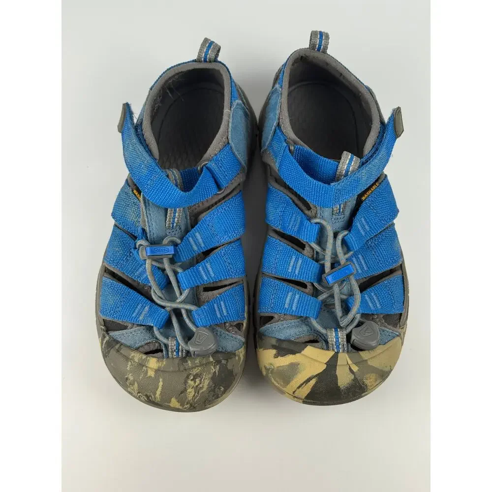 Keen Little Boy Newport H2 Walking Camo Waterproof Sandals Size US2 EU34 Blue